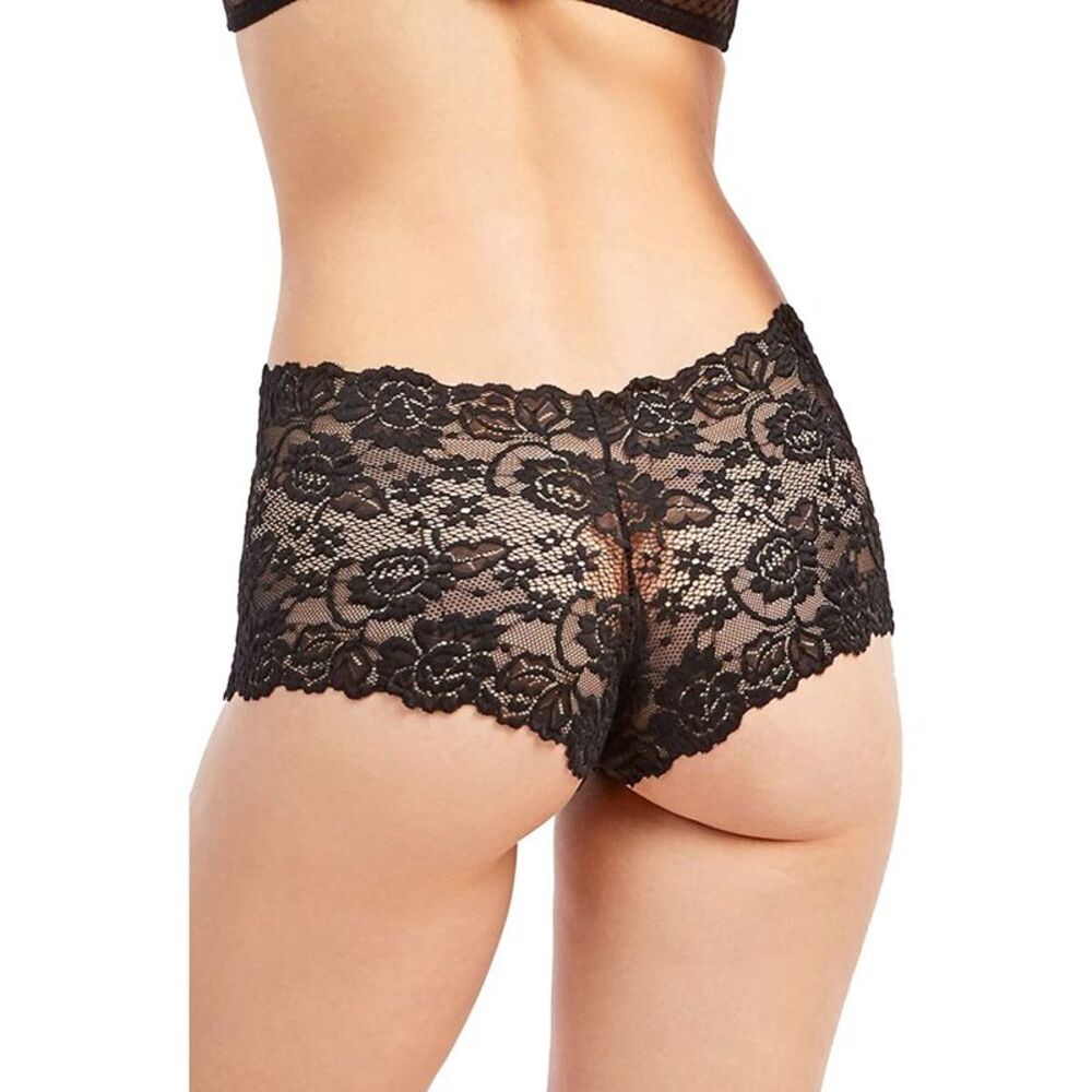 MAMIA Intimates Black Floral Romantic Boy Short Underwear L